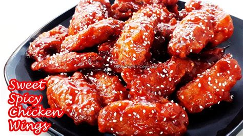 THE EASIEST BONCHON STYLE SWEET SPICY CRISPY FRIED CHICKEN WINGS ...