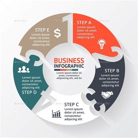 5 Steps Infographics. Vol.2 | Infographic layout, Infographic design template, Infographic