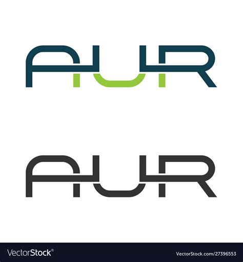 Creative letter aur logo icon Royalty Free Vector Image