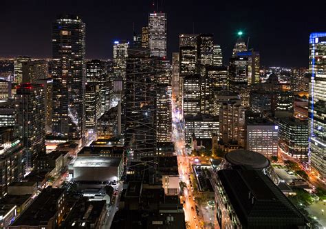 20140925. Looking east and down across Toronto’s gleaming downtown at ...