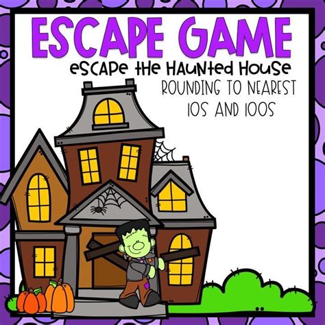 Escape the Haunted House Escape Room Rounding to Nearest 10s or 100s | Fun halloween activity ...