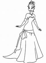 Disney Princess Tiana Coloring Page sketch template