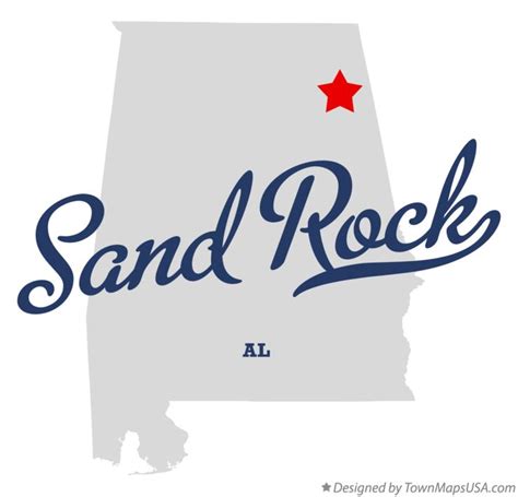 Map of Sand Rock, AL, Alabama