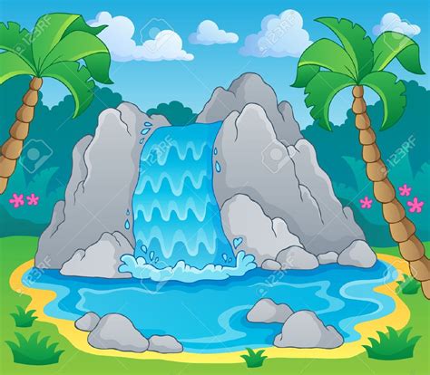 Water falls clipart - Clipground