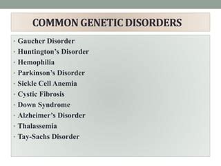 Common Genetic Disorders | PPT