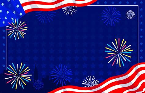 USA 4th of July Background with American Flag 7404534 Vector Art at ...