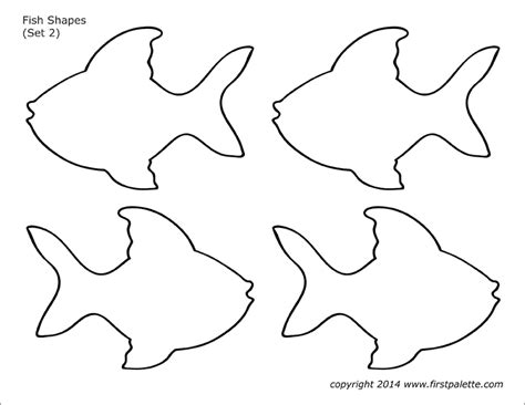 Fish Shapes | Free Printable Templates & Coloring Pages | Fish shapes, Fish template, Fish crafts