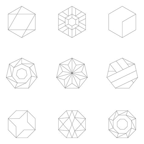 Linear illustration of geometric shapes - Download Free Vectors ...