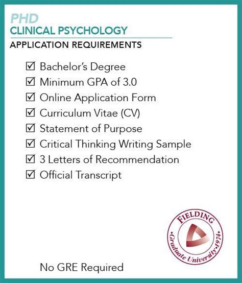 PhD in Clinical Psychology Application Requirements Checklist in 2020 | Clinical psychology ...