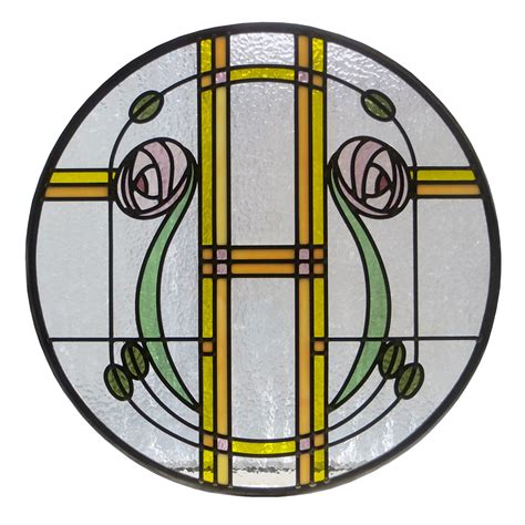 1930s Mackintosh Stained Glass Panel - From Period Home Style