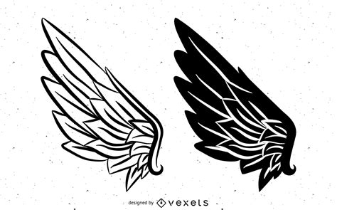 Black And White Vector Wings Black And White Vector Wings Vector Download