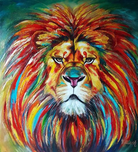 Oil Painting Rainbow Lion-2. Pop Art. Modern Impasto . | Etsy | Lion painting, Painting, Rainbow ...