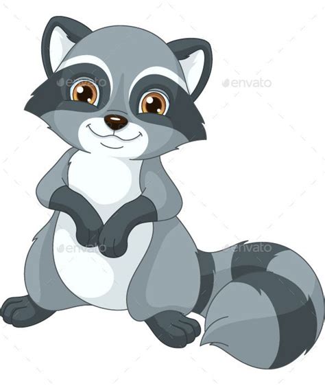 Raccoon | Cute raccoon, Animated animals, Raccoon drawing