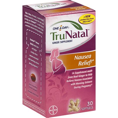 One A Day® TruNatal™ Nausea Relief Ginger Supplement Softgels 30 ct Box | Health & Personal Care ...