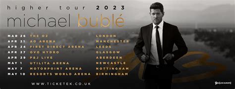 Michael Bublé Michael Tours UK & IE in 2023