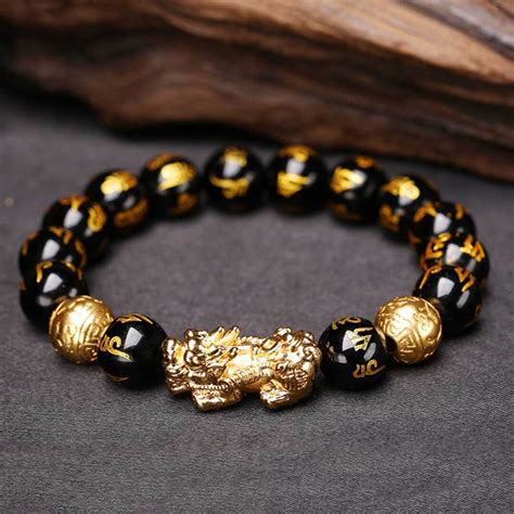 Feng Shui Bracelet - Pixiu and Obsidian – YUBA Spirit