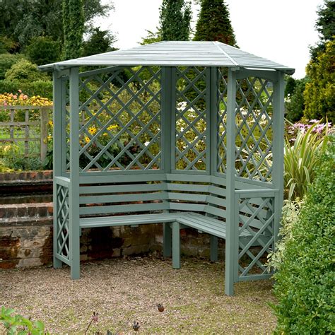 Blooma Softwood Lattice Corner Arbour | Arbors, Gardens and Garden ideas