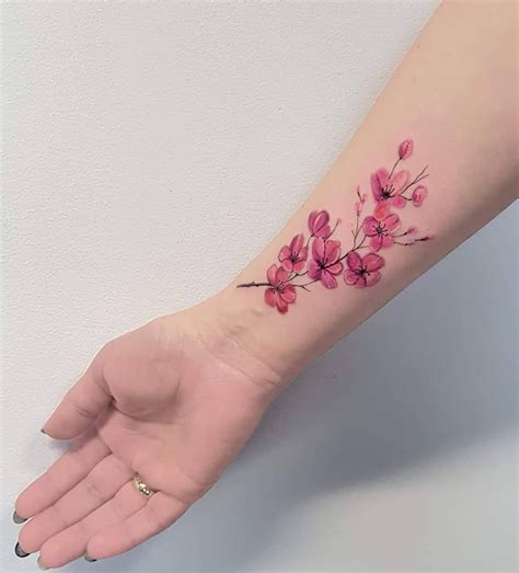 26 Sophisticated Cherry Blossom Tattoo Designs | Tattoos for women flowers, Blossom tattoo ...