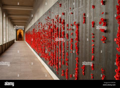 The Wall of Remembrance inside the Australian War Memorial, Canberra Stock Photo - Alamy