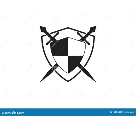 Security Guard Logo Design Vector Shield Stock Vector - Illustration of ...