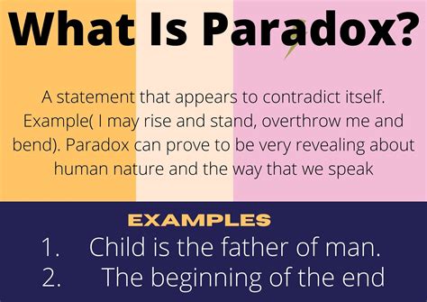 What is paradox? paradox literary term definition and example