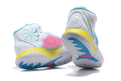 Nike Kyrie 6 “Neon Graffiti” With Vintage Logos In White - FavSole.com