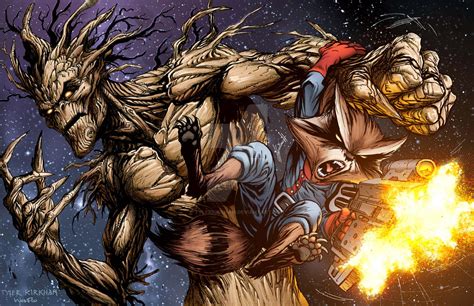 Rocket Raccoon and Groot by TylerKirkham on DeviantArt