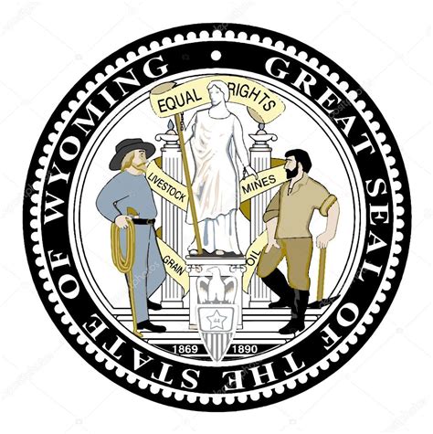 Wyoming State Seal Stock Vector by ©BigAlBaloo 53967543