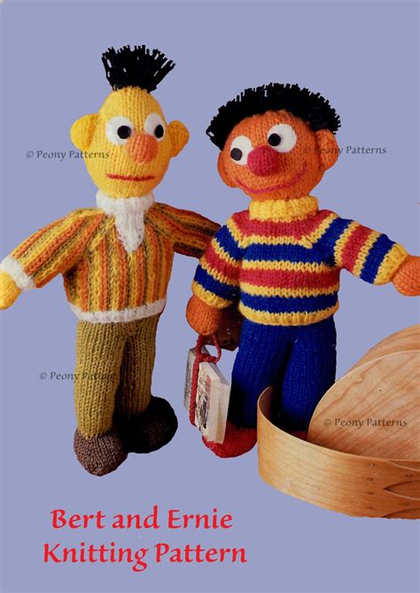 Bert and Ernie Toys Sesame Street Dolls Toys Vintage Knitting | Etsy