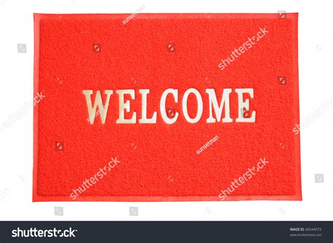 Red Color Welcome Mat Stock Photo 46544572 : Shutterstock