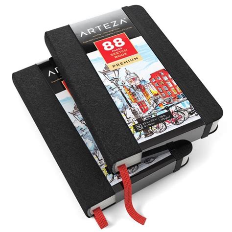 Mini Sketchbook, 3.5" x 5.5", 88 Pages - Pack of 2 | ARTEZA