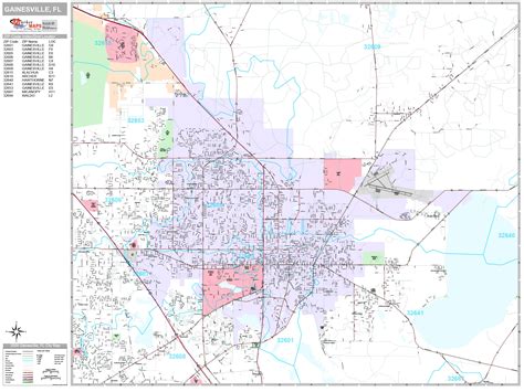 Gainesville Florida Wall Map (Premium Style) by MarketMAPS - MapSales