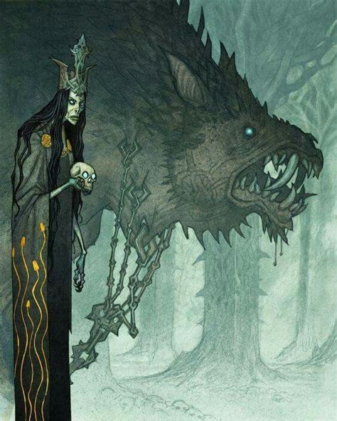 Hel & Garm Artist: Johan Egerkrans | Norse, Dark fantasy art, Norse mythology