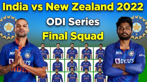 India vs New Zealand ODI Series 2022 | India Squad for New Zealand 2022 ...