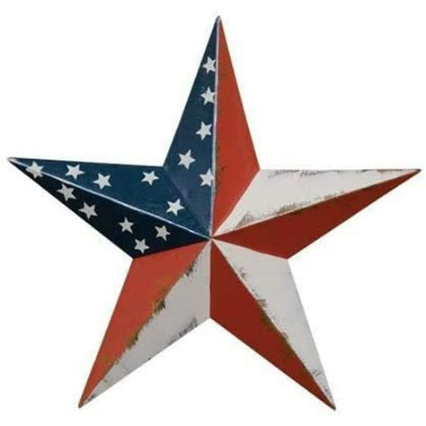 Metal American Flag Outdoor Decor