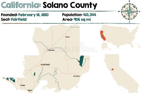 Solano County in California Stock Vector - Illustration of freeway, united: 104400279