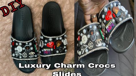 DIY 💎 Adding Designer Charms To Crocs Slides! - YouTube