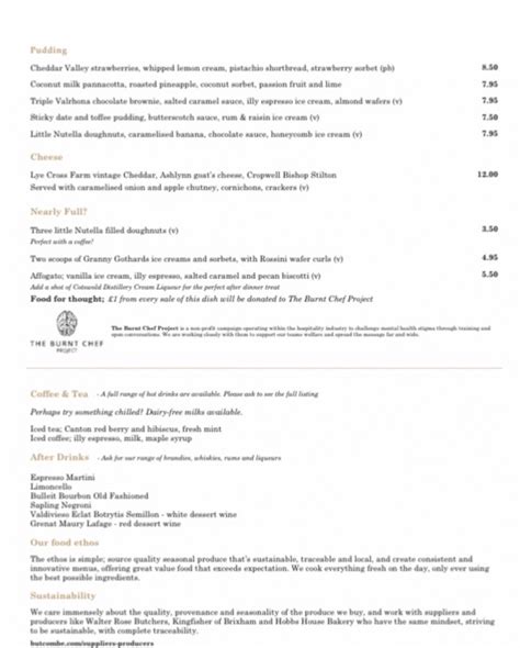 The Castle Inn Wareham's full menu online