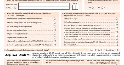 Fafsa Application Form ≡ Fill Out Printable PDF Forms Online