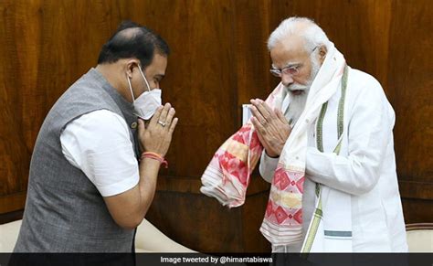 Assam Chief Minister Himanta Biswa Sarma Calls On PM Modi