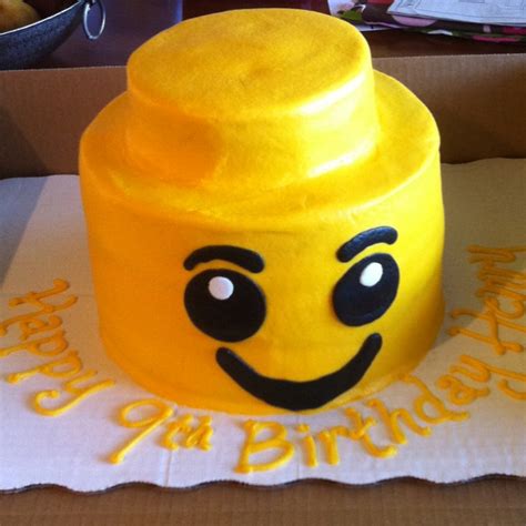 Lego mans head birthday cake | Lego birthday party, Birthday party cake, Birthday cakes for men