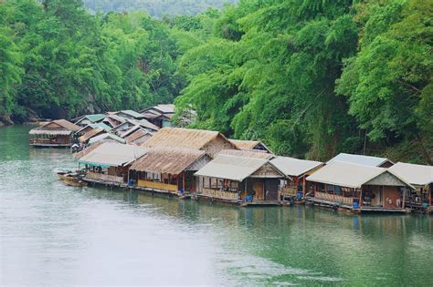 View To The Traditional Thai Village At The River Bank In Suphan Buri, Thailand. Editorial Stock ...