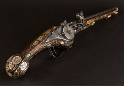 Heavily embellished wheel lock pistol, probably German, circa 1600 [833 x 582] : GunPorn