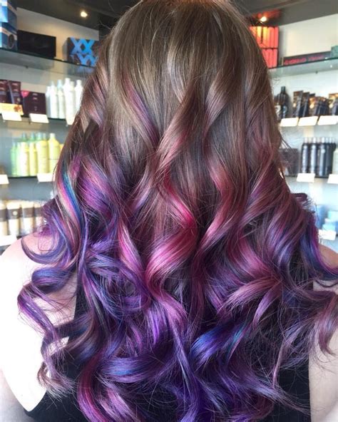 40 Versatile Ideas of Purple Highlights for Blonde, Brown and Red Hair ...