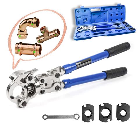 Buy GSFTOP Copper Tube Fittings Crimping Tool with 1/2" 3/4" 1" Jaws ...