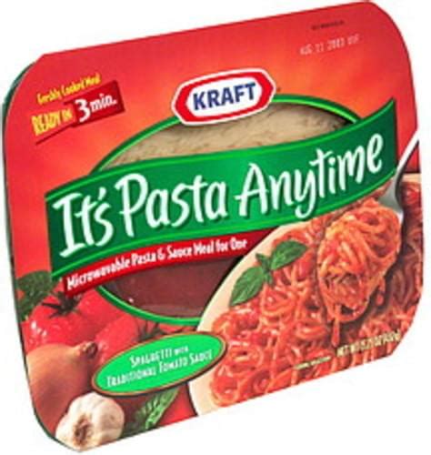 Kraft Microwaveable, Spaghetti with Traditional Tomato Sauce Pasta & Sauce Meal for One - 15.25 ...