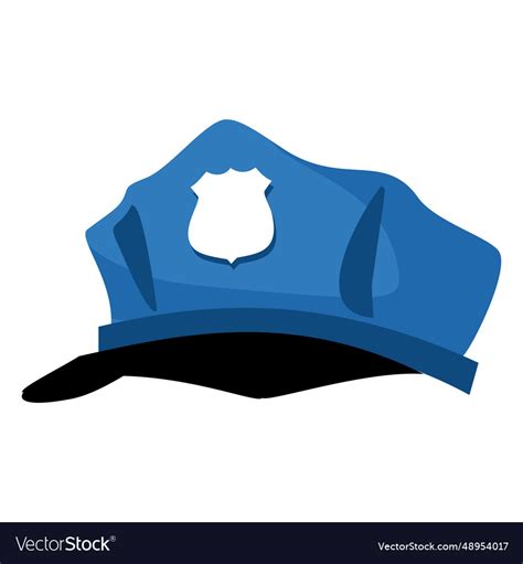 Police hat cartoon Royalty Free Vector Image - VectorStock