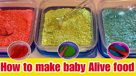 How to make baby Alive food POWDER for packets in all flavors and colors so fun and easy - YouTube