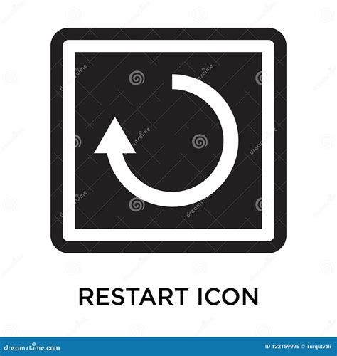 Restart Icon Vector Sign and Symbol Isolated on White Background Stock ...