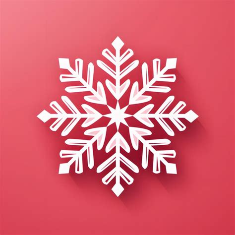 Premium AI Image | Minimalist illustration of snowflake on colored background